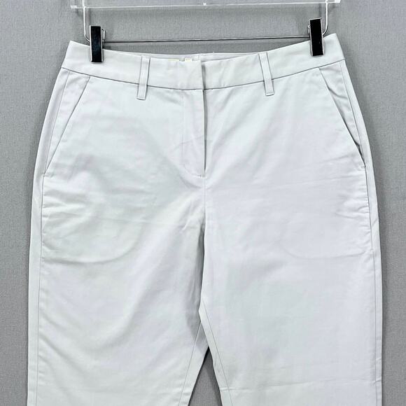 WILDFANG The Ace Crop Pant Womens 6 Light Gray High Rise Cotton Tapered Chino - Picture 3 of 16